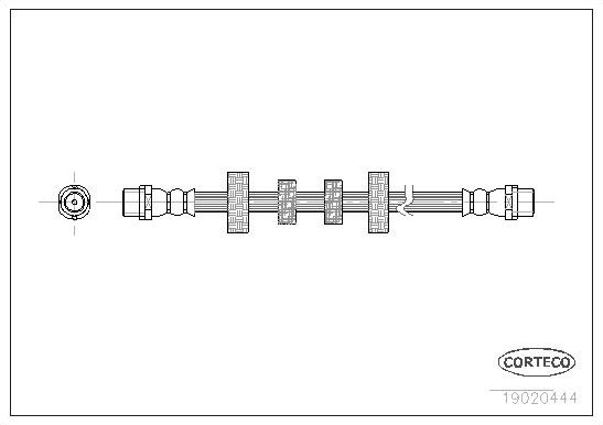 Тормозной шланг Corteco. Артикул 19020444