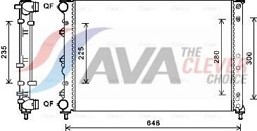 Радиатор охлаждения двигателя AVA для Alfa Romeo 147 I 2001-2010. Артикул AL2144