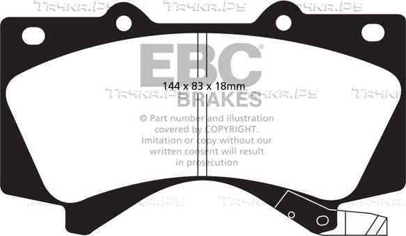Тормозные колодки EBC Brakes. Артикул DP41815R