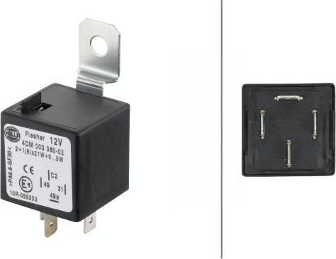 ПРЕРЫВАТЕЛЬ УКАЗАТЕЛЕЙ ПОВОРОТА Hella. Артикул 4DM 003 360-021