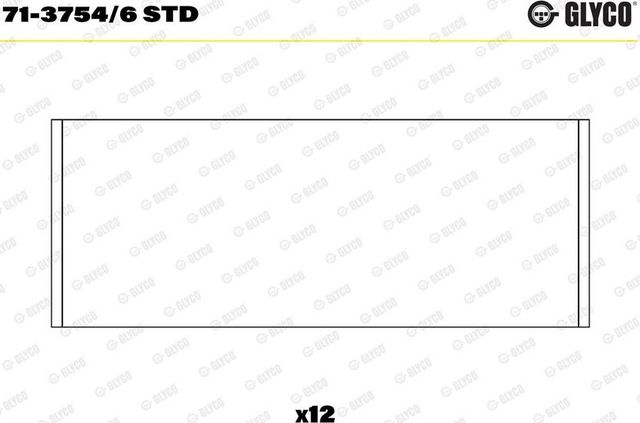 Вкладыши шатунные Glyco для Volvo 960 I 1991-1996. Артикул 71-3754/6 STD
