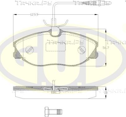 Тормозные колодки G.U.D.. Артикул GBP880135