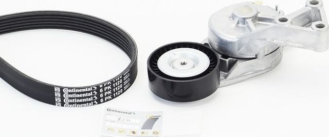 Приводной ремень поликлиновой с роликами (комплект) ContiTech. Артикул 6PK1120K1