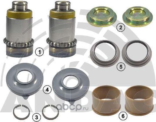 Р/к cуппорта правый [регулиров. механизм, пятак, пружин.кольцо, пыльник, уплотни (Andac). Артикул 081020156