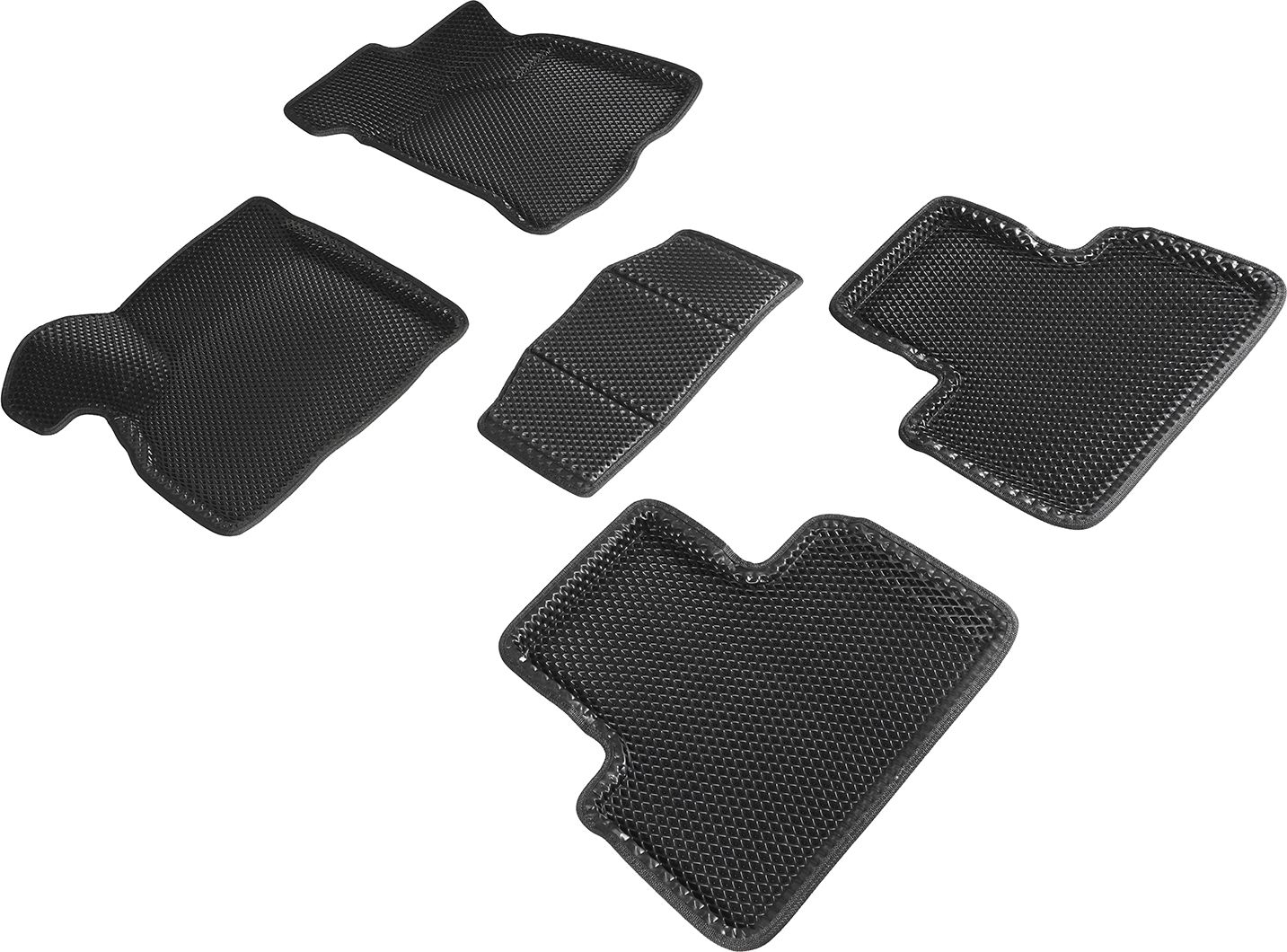 Коврики Seintex 3D EVA Ромб для салона Lada (ВАЗ) 2110 1996-2010 ЧЕРНЫЕ. Артикул 95187