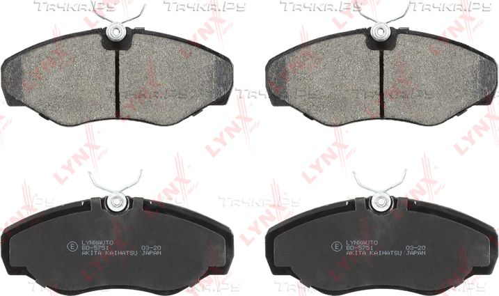 Тормозные колодки LYNXauto передние для Renault Trafic II 2001-2014. Артикул BD-5751