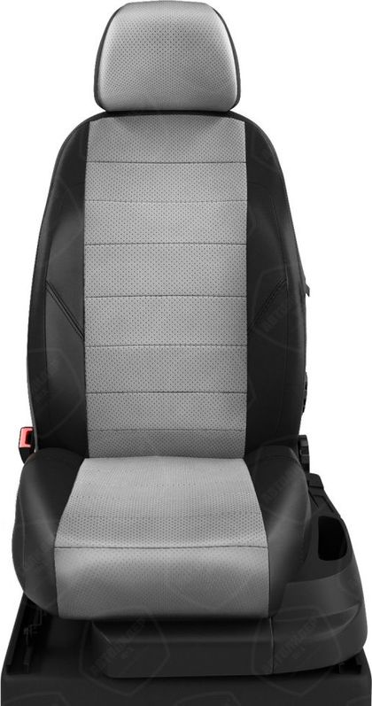 Чехлы Автолидер на сидения для Nissan Terrano 3 2016-2017, цвет Черный/Светло-серый. Артикул NI19-1506-EC07