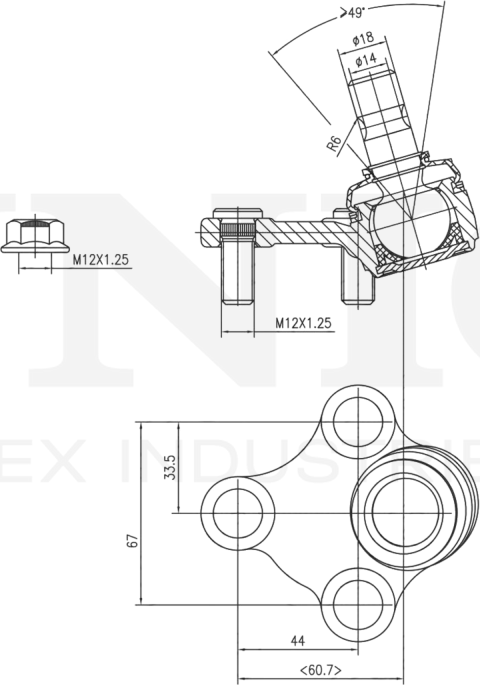 Опора шаровая (Unio). Артикул SSP-20129