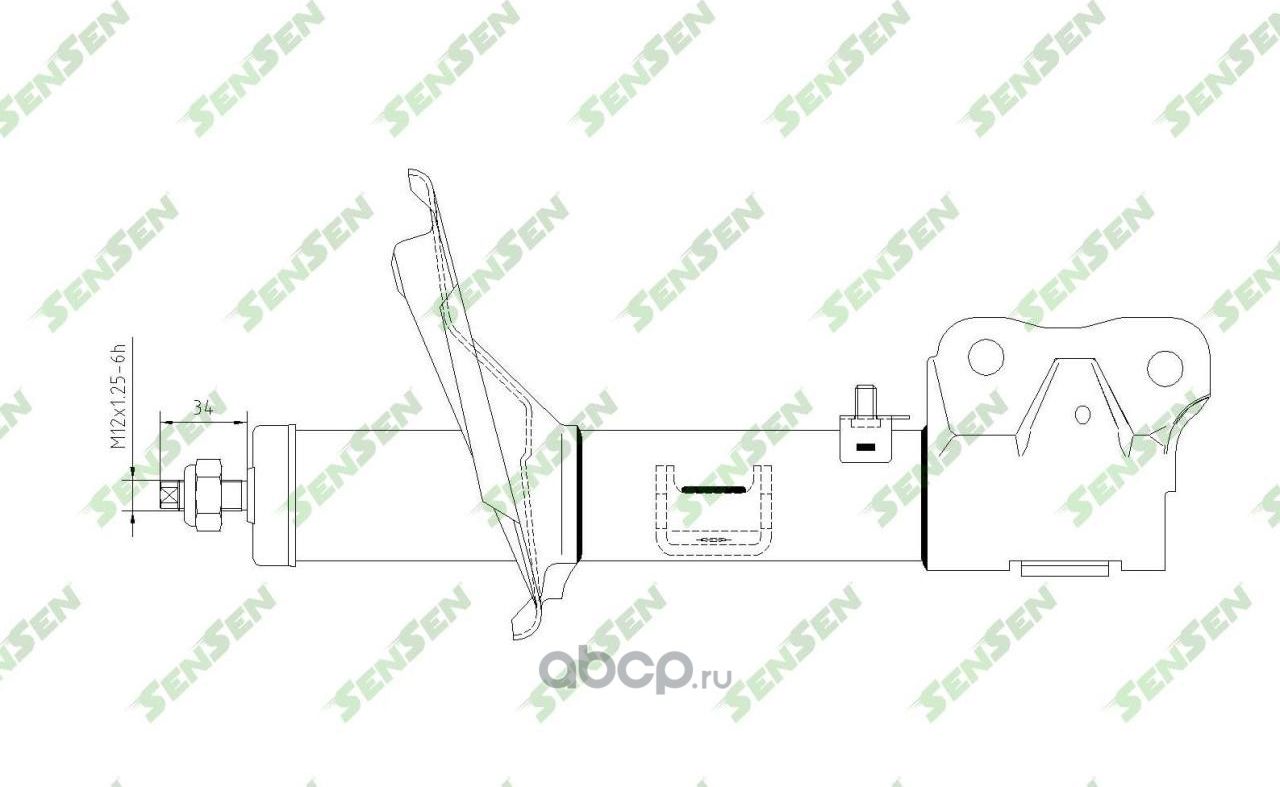 АМОРТИЗАТОР ПЕРЕДНИЙ ЛЕВЫЙ GAS MITSUBISHI LANCER 07 (Sensen). Артикул 42140756
