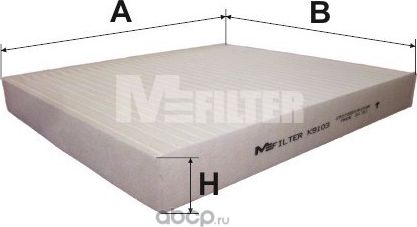 K 9103- Фильтр салона (M-Filter). Артикул K9103