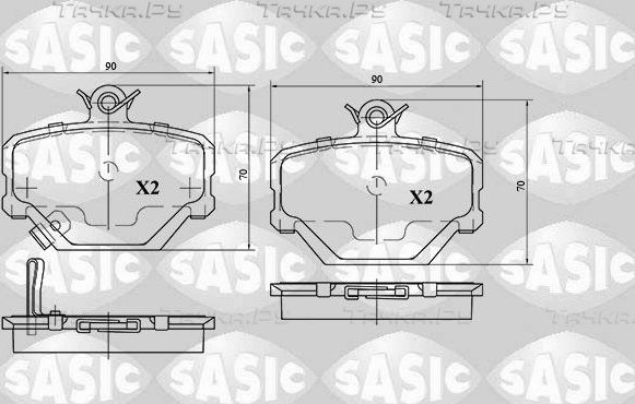 Тормозные колодки Sasic передние для Smart Fortwo I (W450) 1998-2007. Артикул 6216045