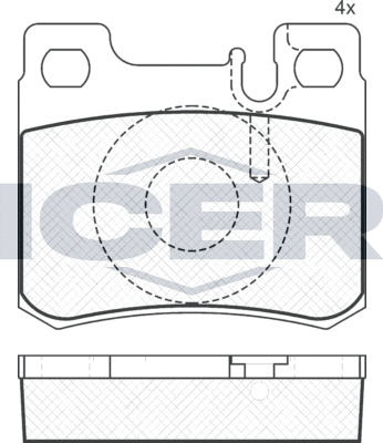 Тормозные колодки Icer. Артикул 180974