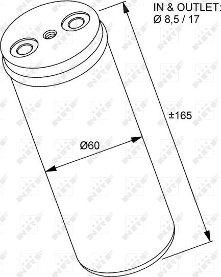 Осушитель кондиционера NRF (алюминий) для Opel Meriva A 2003-2010. Артикул 33233