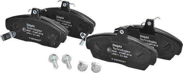 Тормозные колодки Delphi (Low-Metallic) передние для Rover Streetwise 2003-2005. Артикул LP911