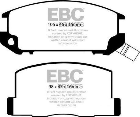 Тормозные колодки EBC Brakes. Артикул DP2602