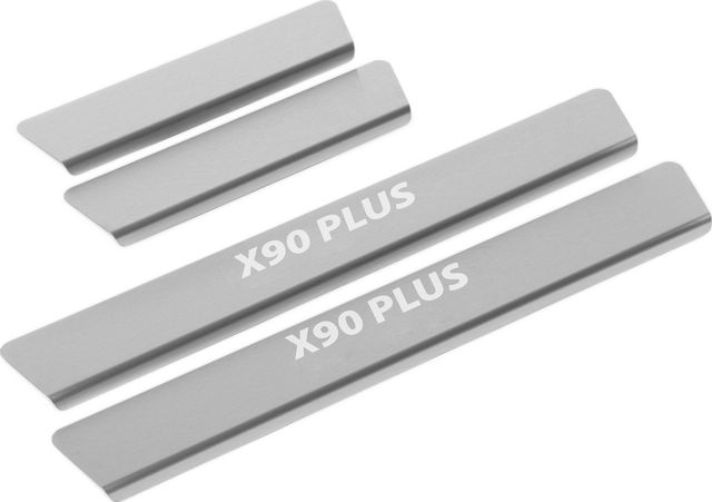 Накладки Rival на пороги (с надписью) для Jetour X90 Plus 2023-2026. Артикул NP.0907.3