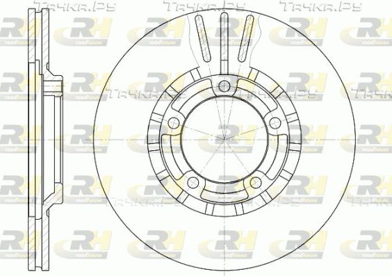 Тормозной диск RoadHouse передний для Mitsubishi L300 II 1986-2004. Артикул 6437.10