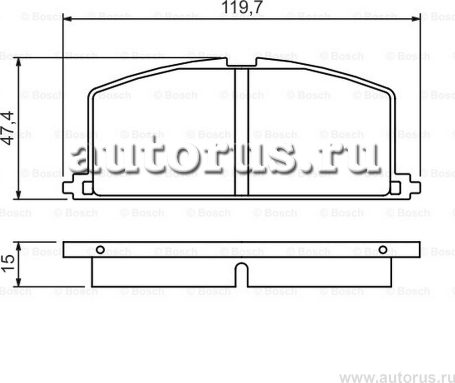 Колодки тормозные TOYOTA Camry,Carina,Corolla (83-92) передние (4шт.) BOSCH. Артикул 0986468701