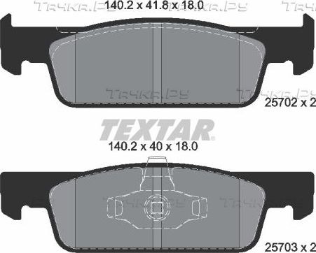 Тормозные колодки Textar Q+. Артикул 2570201