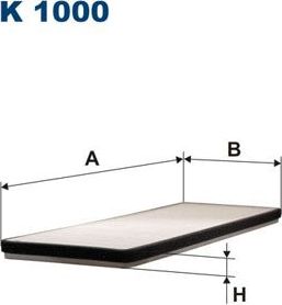 Салонный фильтр Filtron. Артикул K 1000