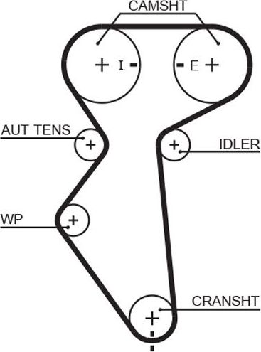 Ремень ГРМ Gates PowerGrip® для Chevrolet Lacetti 2005-2013. Артикул 5419XS
