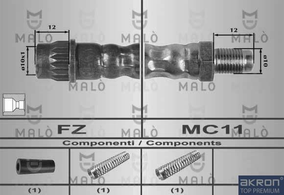 Тормозной шланг Malò. Артикул 80211