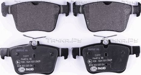 Тормозные колодки Hella задние для SEAT Leon III 2016-2026. Артикул 8DB 355 020-261