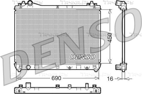 Радиатор охлаждения двигателя Denso (алюминий). Артикул DRM47011