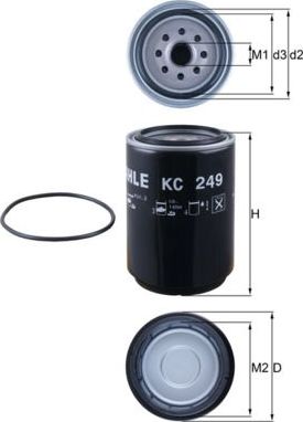 Топливный фильтр Mahle для DAF 85 1992-1998. Артикул KC 249D