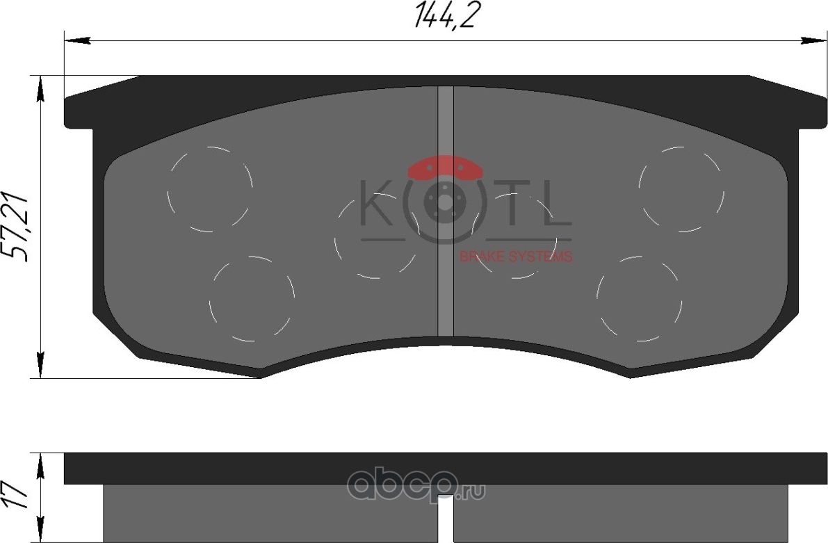 Колодки тормозные дисковые передние к-т UAZ 3160  3163  31512  31519  HUNTER  PATRIOT  SIMBIR (Kotl) Kotl. Артикул 40kt