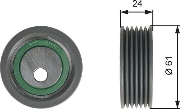 Натяжной ролик (натяжитель) приводного поликлинового ремня Gates DriveAlign®. Артикул T39176