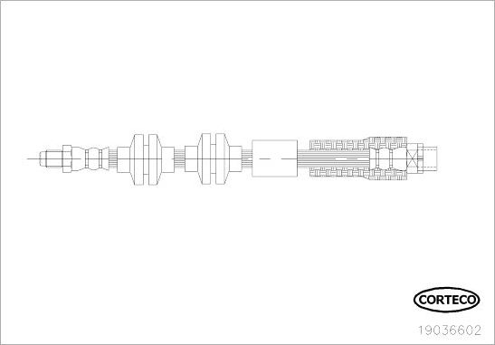 Тормозной шланг Corteco. Артикул 19036602