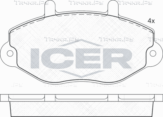Тормозные колодки Icer передние для Ford Transit Torneo V 1994-2000. Артикул 140897