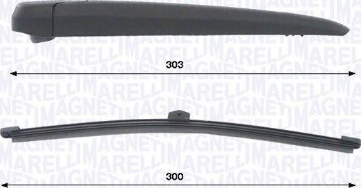 Поводок (рычаг) и щетка стеклоочистителя (дворника) Magneti Marelli для Mercedes-Benz GLC I (X253) 2015-2026. Артикул 000723180463