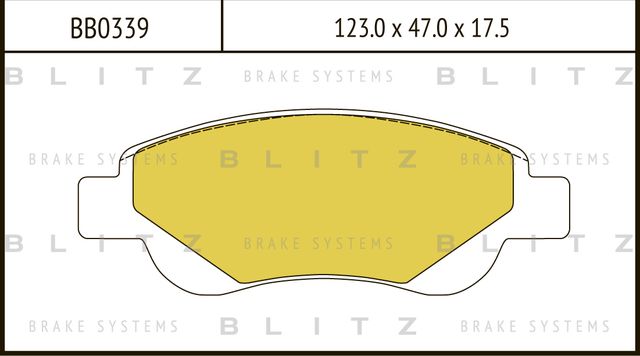 Колодки тормозные PSA C1/107 05- перед. (Blitz). Артикул BB0339