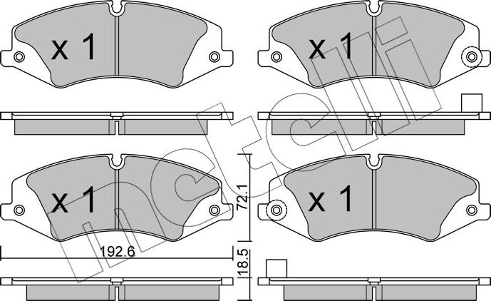 Тормозные колодки Metelli. Артикул 22-0836-6