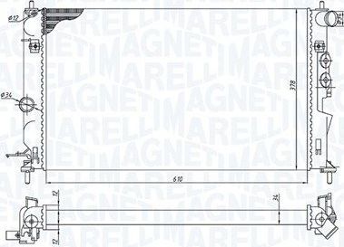 Радиатор охлаждения двигателя Magneti Marelli. Артикул 350213190600