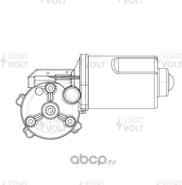Мотор стеклоочистителя (моторчик дворников) StartVOLT передний для Opel Tigra B 2004-2010. Артикул VWF 0557