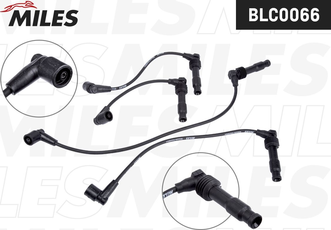 Высоковольтные провода (провода зажигания) (комплект) Miles (Силикон). Артикул BLC0066