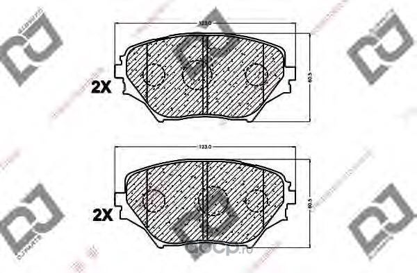 Колодки тормозные дисковые (DJ Parts). Артикул BP1011