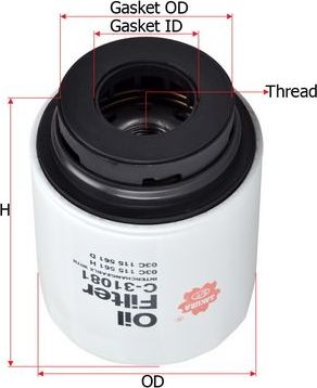 Масляный фильтр Sakura. Артикул C-31081