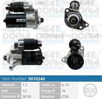 Стартер Meat & Doria для Volkswagen Polo III 1995-2001. Артикул 5010240