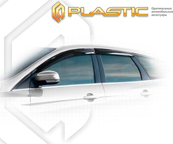 Дефлекторы СА Пластик для окон (Classic полупрозрачный) Ford Focus III универсал 2011-2015. Артикул 2010030307985