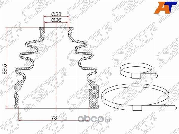 ПЫЛЬНИК ШРУСА ВНУТРЕННИЙ FR RH MMC OUTLANDER XL 12 (SAT). Артикул BKFD025