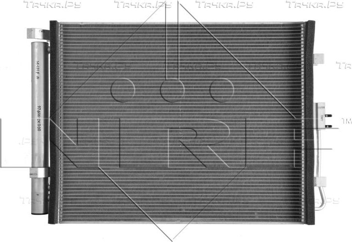 Радиатор кондиционера (конденсатор) NRF (алюминий). Артикул 35984