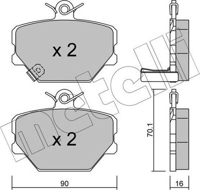 Тормозные колодки Metelli. Артикул 22-0341-0