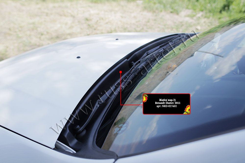 Накладка Русская Артель пластиковая в проем стеклоочистителей (жабо цельное) для Renault Duster I 2015-2020. Артикул NRD-027602