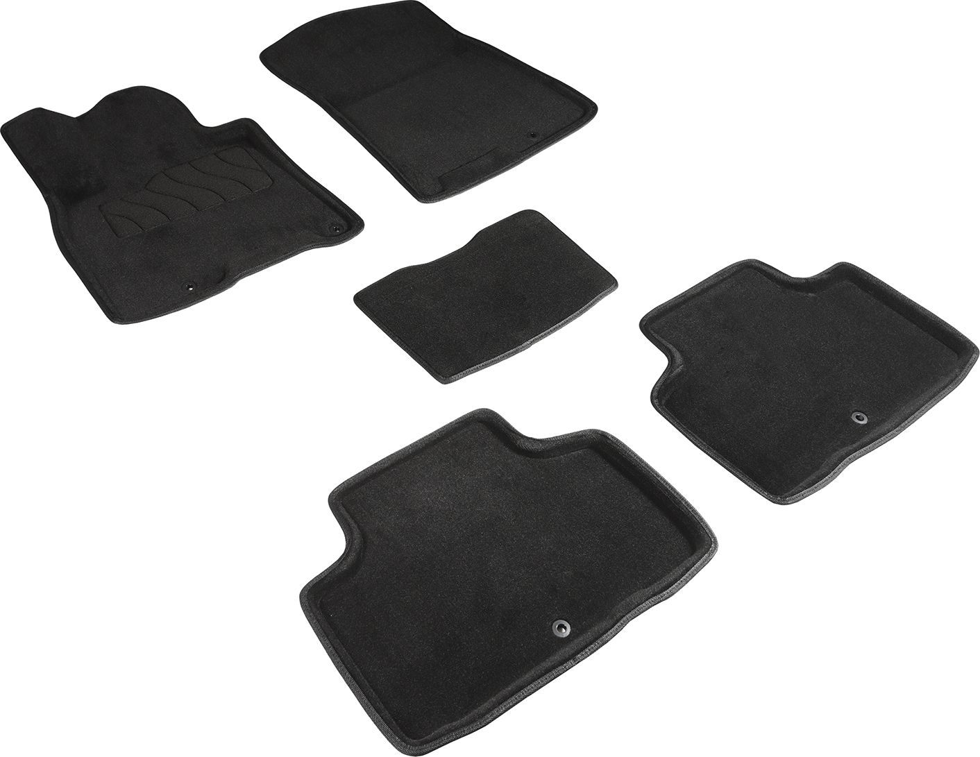 Коврики 3D Seintex для салона Hyundai Genesis GV80 2020-2026 ЧЕРНЫЕ. Артикул 96145