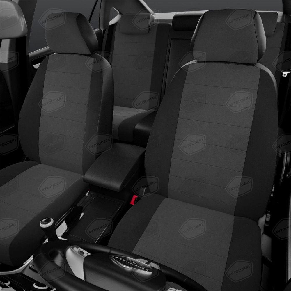 Универсальные чехлы Автолидер на сидения, цвет Черный/Серый. Артикул UJK31-0102
