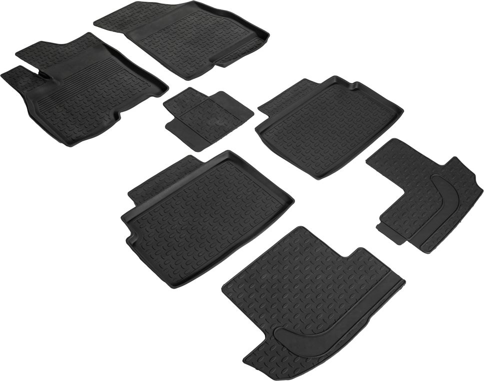 Коврики резиновые Seintex с высоким бортиком для салона Chery Tiggo 8 2018-2026. Артикул 99021